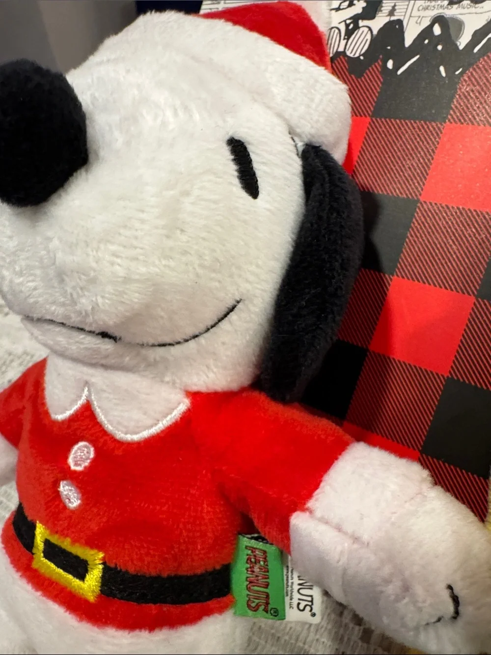 Peanuts Holiday Dog Toy 2-Pack Snoopy as Santa Claus &  Woodstock as an elf. NEW